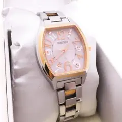《希少》SEIKO lukia 腕時計 ピンク ソーラー 電波 10気圧防水