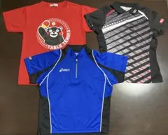 卓球 ユニフォーム 2枚 u0026 Tシャツ ジュニア (ガールズ)【中古】