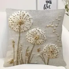 新品 クッションカバー 刺繍風 プリント 猫 リアル かわいい 綿毛