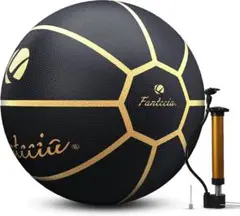 FANTECIA 公式サイズ 7 ゴム製バスケットボール、ポンプ付き