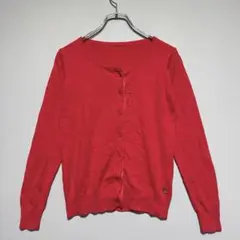 YURIS 新品タグ付き　レッド　赤い長袖カーディガン　Lサイズ　冷房対策　薄手