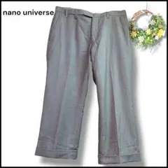 nano universe ワイド パンツ スラックス II グレー 通勤