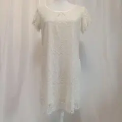 ロペピクニック　アイボリー レース 半袖 ワンピース　チュニック　М　タグ付き