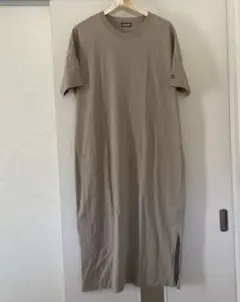 Coleman コールマンのコットンロング丈スリットワンピース S〜M ベージュ