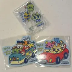 たまごっち ハイウェイスタンプラリー ステッカー2枚 アクリルスタンド