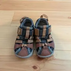 BREEZE メッシュサンダル ブラウン/グレー 15cm