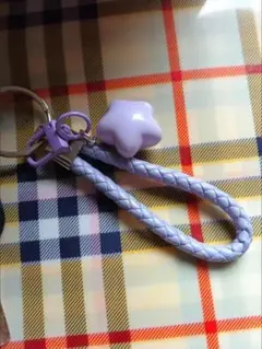 ラベンダー星型チャームキーホルダー