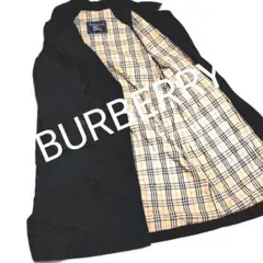 ax19. Burberrys トレンチコート 黒 フルノバチェック柄