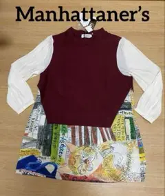 マンハッタナーズ　チュニック　ブラウス　新品Manhattaner’s 七部袖