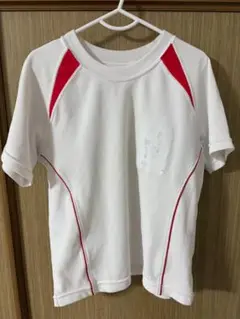 幼稚園 体操服 120cm 半袖 白/赤 JAKUETSU