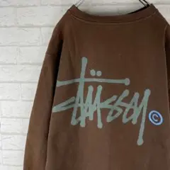 stussy ステューシー スウェット ブラウン 茶色 USA製 90s 両面