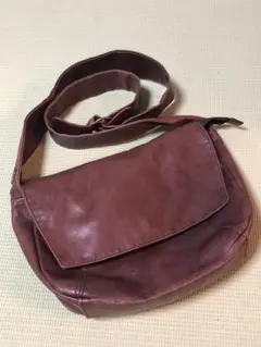 Creedレザーショルダーバッグ ブラウン