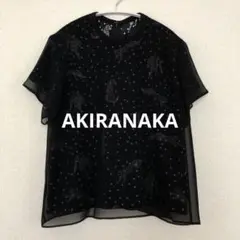 新品【 AKIRANAKA 】アニマル ドット シアー2層ブラウス