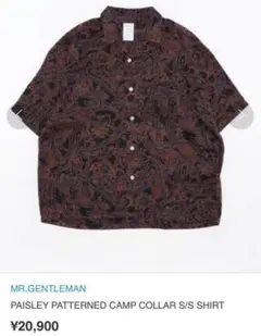MISTER GENTLE MAN ペイズリー柄　半袖シャツ M オープンカラー