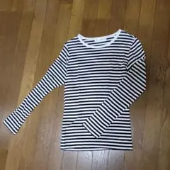 Rie mille ストライプ 長袖Tシャツ