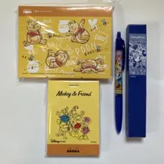 ディズニー　文房具　ボールペン　メモ帳　第一生命　3点セット