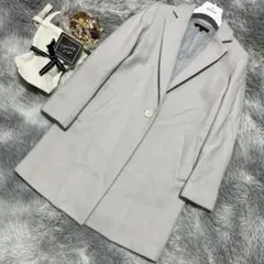 ♡Theory チェスターコート ウール100% 秋冬 ブルー S