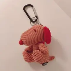 スヌーピー　カラビナ付きコーデュロイマスコット