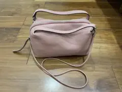 GIANNI CHIARINI サーモンピンク　レザー　ショルダーバッグ