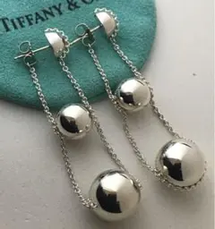 Tiffany トリプルリンクチェーン・ボールピアス