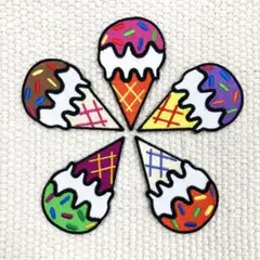 アイロンワッペン　アイス.スプレー(L)　5枚セット