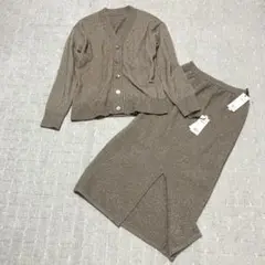 未使用タグ付き！ダイアグラム［2025年］現行　セットアップ　ニット　ブラウン