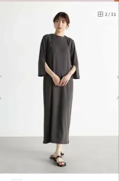 24000円新品♡スコットクラブ購入 ボレロ付きワンピース チャコールグレー
