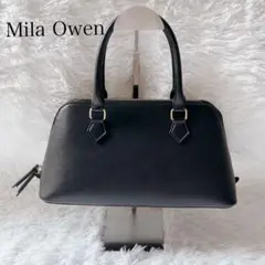 Mila Owen ミラオーウェン　ワイドボストンバッグ　黒　ハンドバッグ