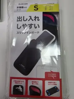 新品♪ 未開封 ELECOM スリップインポーチ Sサイズ ブラック