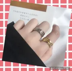 最安値セール☆2個セット☆リング ♡ ゴールド ♡ シルバー ◆ H64