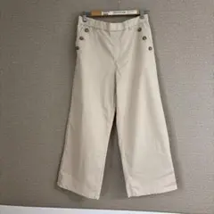 ベージュ ワイドパンツ