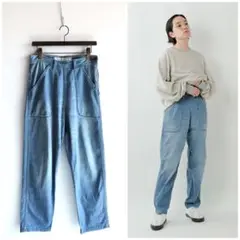 定番 グランマママドーター ビンテージ加工 サイドジップデニムパンツ 1