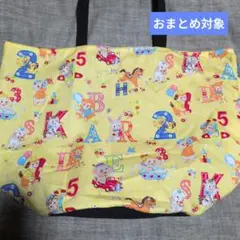 ●超ドでか●アニマルと女の子柄バケツ型エコバッグ