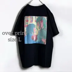 1236 ②オーバープリント 藍にいな コラボTシャツ オーロラ L