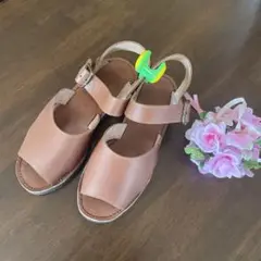 ★美品★本革Oxford Traditionalブラウンコンフォートサンダル皮革