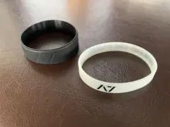 A7 シリコンバンド 黒白 2個セット