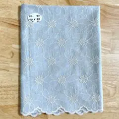 両耳スカラップ マーガレット刺繍生地 50cm