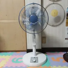 ジャンク品、ユアサ30cmWタッチリビングDCファン扇風機。