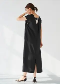 le.coeur blancルクールブラン✨VネックバックベルトワンピースM L