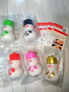 匿名配送【アジパンダ】ミニボトルキーホルダー 5個セット コンプ版