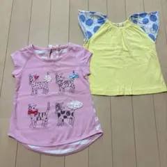 子ども服　80サイズ2枚セット汚れあり　保育園着　半袖シャツ
