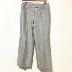 【ピエールカルダン】42 グレー　ウール　シルク　日本製　レディースパンツ