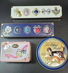ビュジュー缶、猫缶、小さなお菓子缶　『缶のみです』