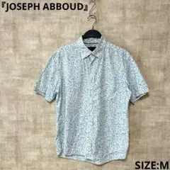 【JOSEPH ABBOUD】花柄半袖シャツ　コットン　SIZEM