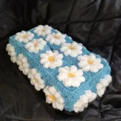 ティッシュカバー　ティッシュケースカバー　カバー　花モチーフ