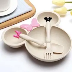 ３点セット 食器 子供用 小麦わら製 軽量 食洗機 レンジ 対応 BPAフリー