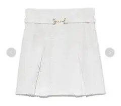 SNIDEL ボックスミニスカート WHT
