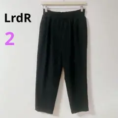 【LrdR】テーパードパンツ　スラックス　ストレッチ　日本製　ブラック　2