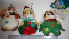 チップとデール クリスマスぬいぐるみ 3体セット