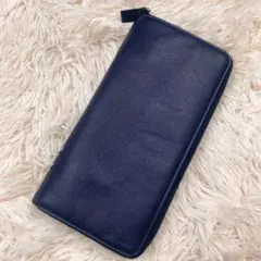 箱付き✨プラダ 長財布 ラウンドファスナー オーガナイザー ネイビー メンズ